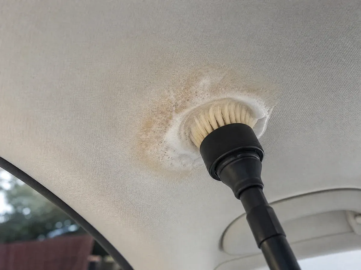 Headliner and stain removal — Scarabbodyworks Detailing in Austin, TX