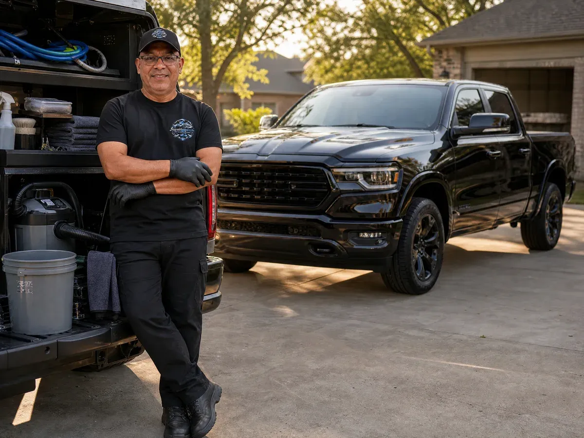 The mobile detailing setup — Scarabbodyworks Detailing in Austin, TX