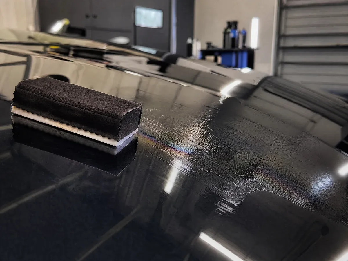 CeramicX coating applied panel by panel — Scarabbodyworks Detailing in Austin, TX