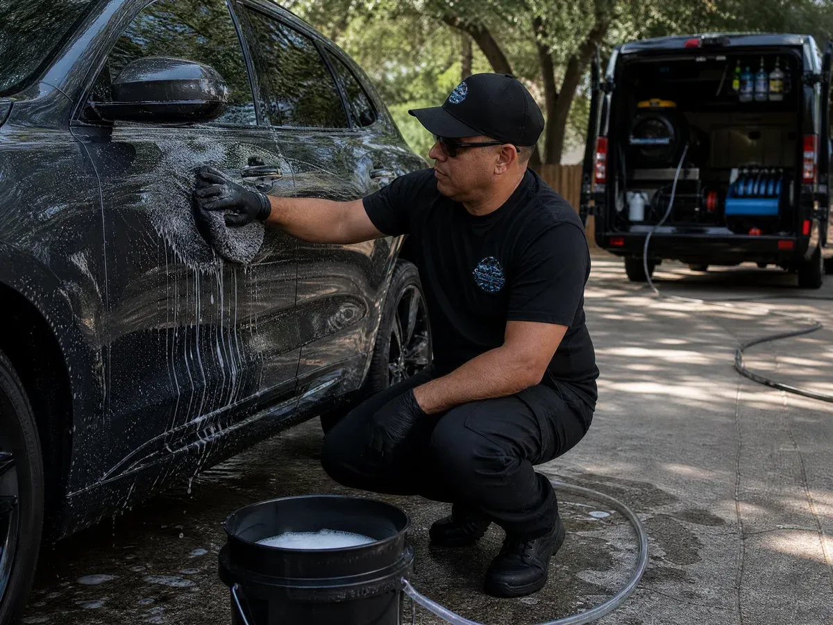 Detailing process step — Scarabbodyworks Detailing in Austin, TX
