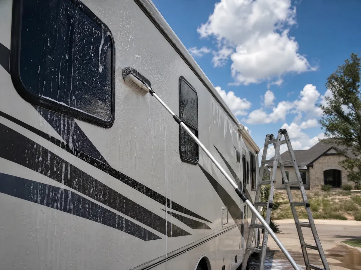 RV exterior wash — Scarabbodyworks Detailing in Austin, TX